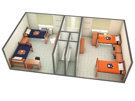 3d Rendering Of The Hill Residence Hall Interior Auburn University