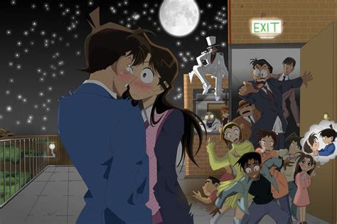 An Animated Image Of A Man And Woman Kissing In Front Of A Crowd Of People