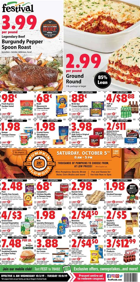 Sales items for wednesday, june 30th until tuesday, july 6th, 2021. Festival Foods Current weekly ad 10/02 - 10/08/2019 ...