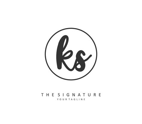 k s ks initial letter handwriting and signature logo a concept handwriting initial logo with