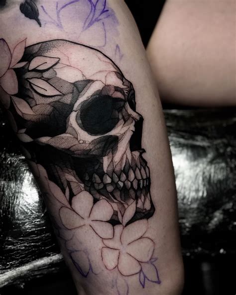 In Progress Skull Thigh Piece By Max Lacroix From Empire Inks Studio In
