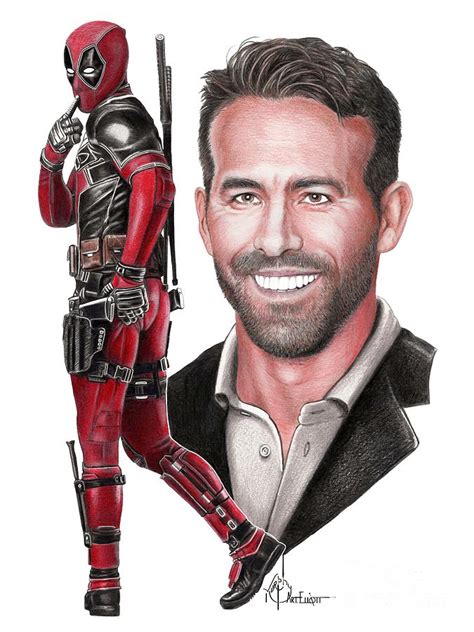 Deadpool Ryan Reynolds Drawing Photograph By Murphy Art Elliott Pixels