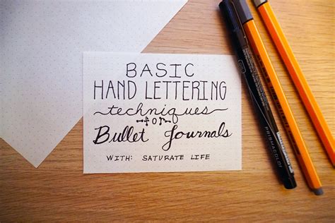 Bullet Journaling Basic Hand Lettering Techniques Saturate Life