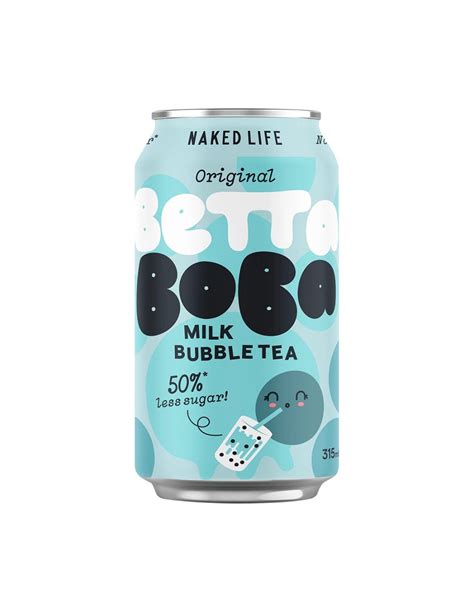Naked Life Betta Boba Iced Bubble Tea Original Ml X