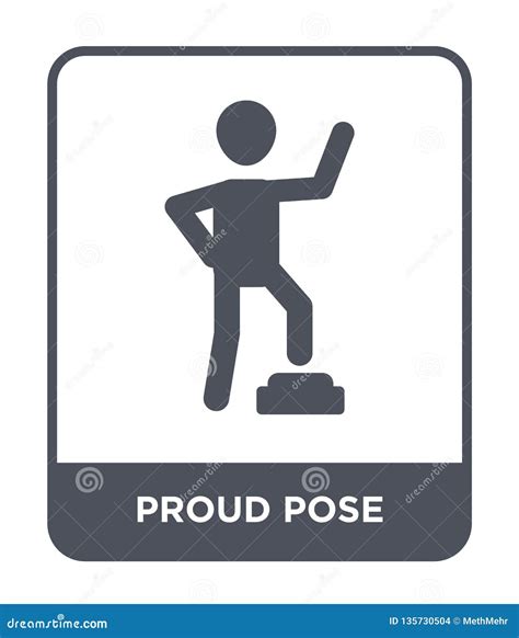 Proud Pose Icon In Trendy Design Style Proud Pose Icon Isolated On