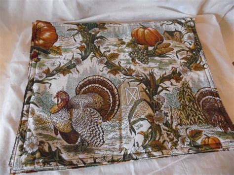 Placemats Set Of 4 Turkey Thanksgiving Placemats Thanksgiving Placemats Outdoor Blanket
