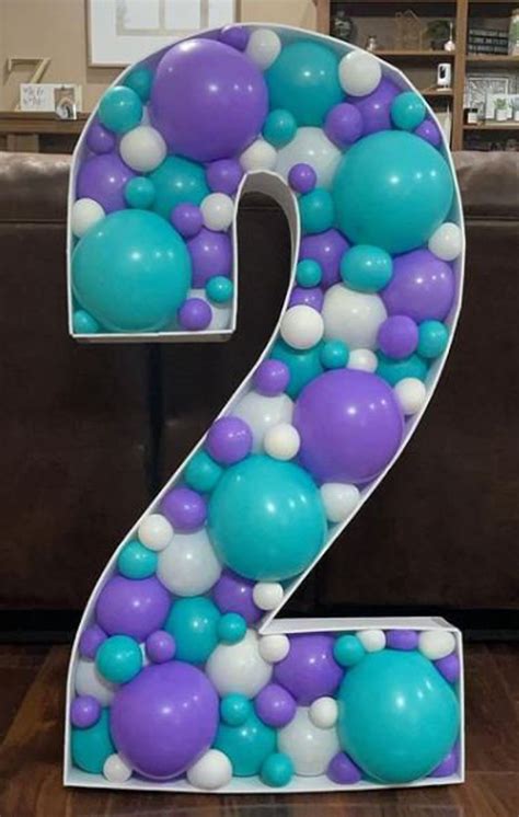 Number 2 Mosaic Numbers Number Two From Balloons Mosaic From