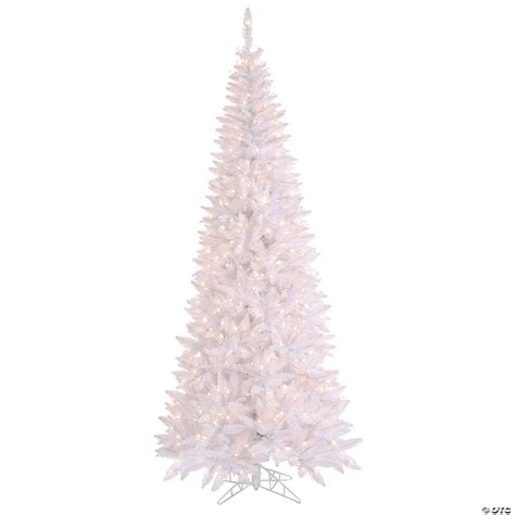 Vickerman 9 White Fir Slim Artificial Christmas Tree Warm White Dura