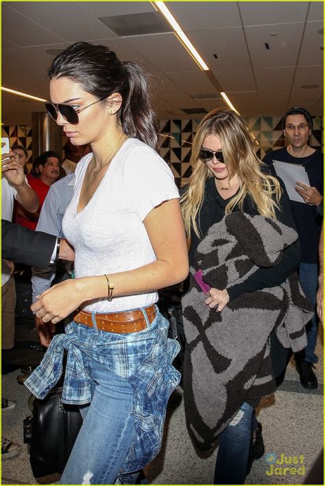 Full Sized Photo Of Khloe Kardashian Kendall Jenner Fly Home After