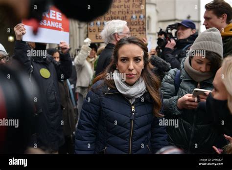 Julian Assanges Fiancee Stella Moris Is Seen Outside The Royal Courts