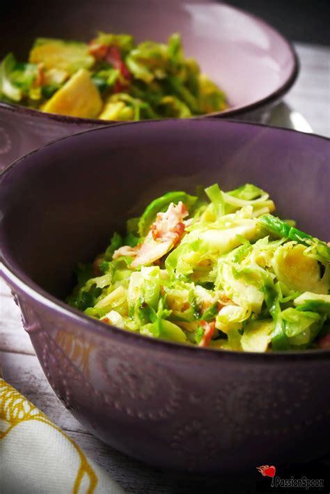 rosemary bacon shaved brussels sprouts passionspoon recipes