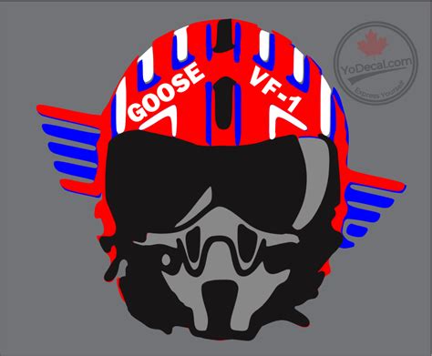 Top Gun Goose Helmet Premium Vinyl Decal Sticker