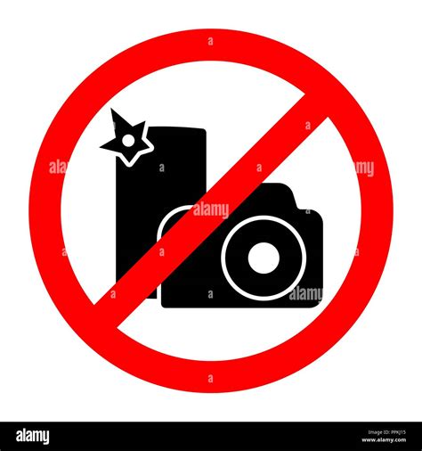 Kein Foto Kamera Oder Smartphone Verbotsschild Vector Illustration