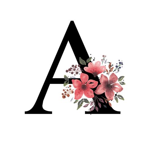 Alfabeto Floral Letra D Con Flores Y Hojas Png Alfabeto Carta D Porn