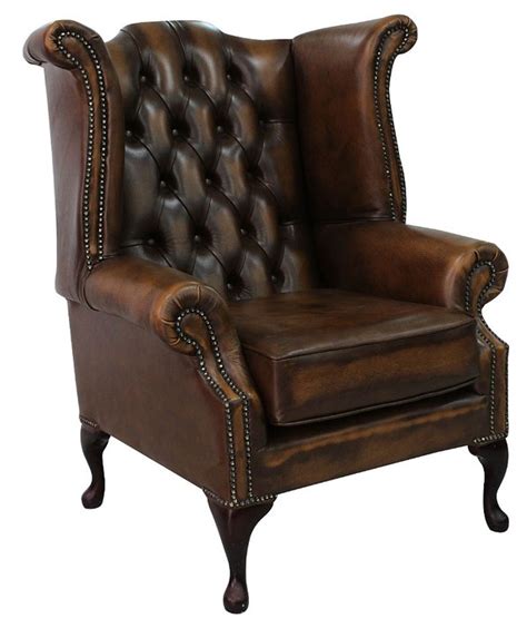 Adorn your residing house with types starting from product options this excessive again wing chair will make an announcement in any room of your wing back chairs. Antique Tan Chesterfield Queen Anne Wing chair ...