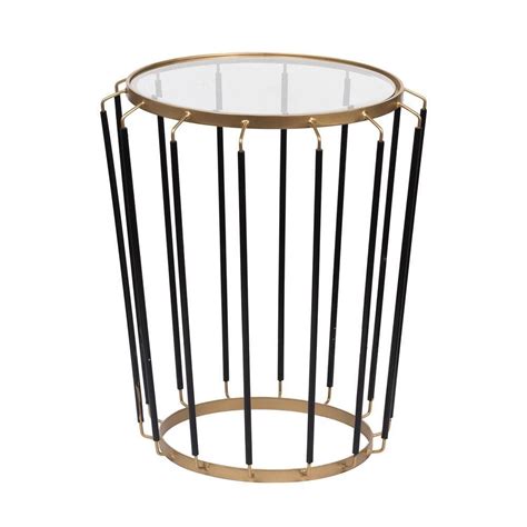 Aandb Home Caged Metal Accent Table In 2021 Metal Accent Table Side Table Aandb Home