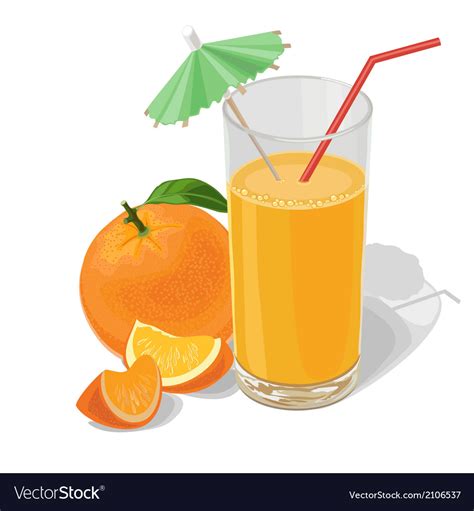 Oranges And Juice Royalty Free Vector Image Vectorstock