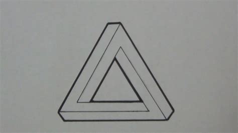 How To Draw An Impossible Triangle Super Easy My Drawing Tutorials