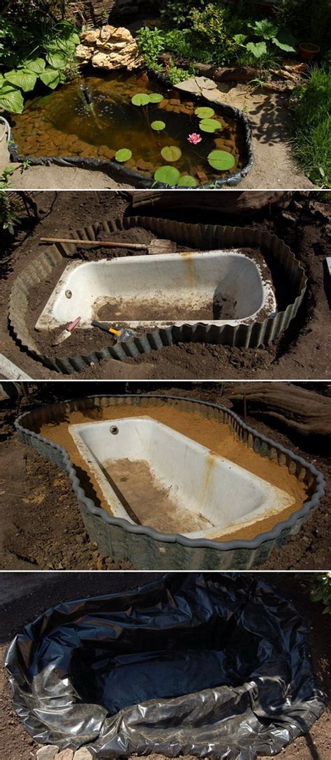 Old claw foot bathtubs can easily be converted into wonderful container garden ponds. Easy DIY Pond | Home Design, Garden & Architecture Blog ...