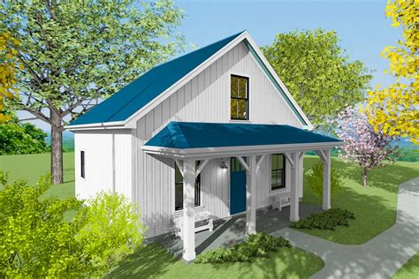 650 Square Foot Cottage With Upstairs Loft 430821sng Architectural