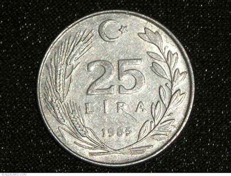 25 Turkish Lira 1985 Republic 1981 1990 Turkey Coin 2733