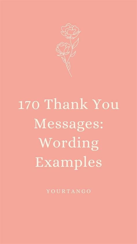 170 Things To Write In Your Thank You Notes Thank You Messages Thank