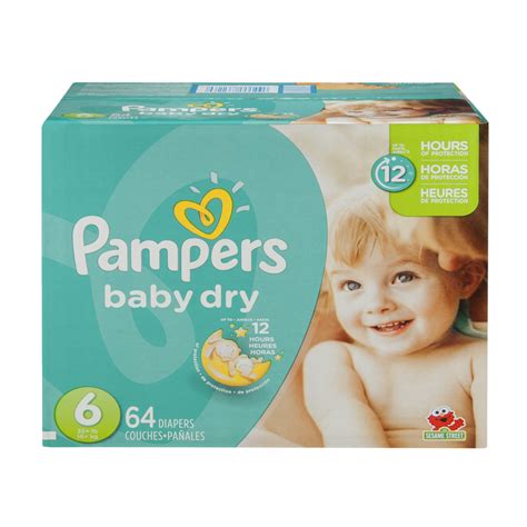 Pampers Baby Dry Diapers Size 6 Over 35lb 64ct Pkg Garden Grocer