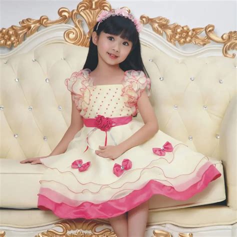 4 5 Years Girls Dress Pink Multi Layer Wedding Pageant Kids Clothes