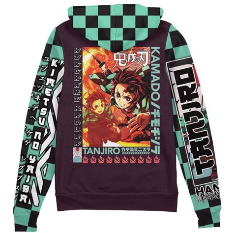 Kamado Tanjiro Demon Slayer Streetwear Zip Hoodie Jacket Anime Ape
