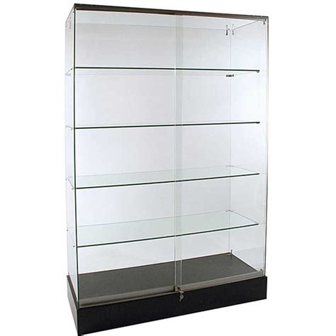 Frameless Glass Tower Display Case 48 Wide The Fixture Zone