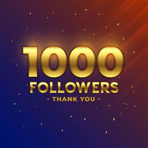 1000°, a german electronic dance music magazine. Free Vector | 1000 followers celebration thank you banner