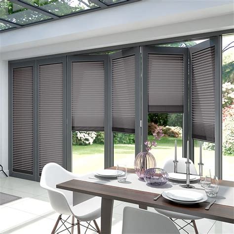 Bifold Clickfit Storm Grey Pleated Blind Blinds 2go