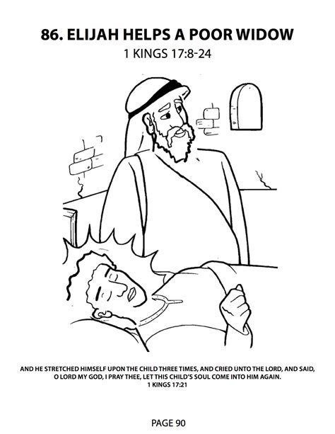 Elijah Bible Coloring Pages