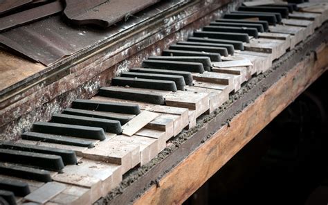 Old Piano Keys Keyboards Background Wallpapers For Your Desktop