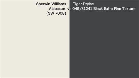 Sherwin Williams Alabaster Sw Vs Tiger Drylac Black