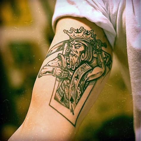 See more ideas about card tattoo, playing cards design, playing card tattoos. Killer King Card Graphic tattoo idea | Best Tattoo Ideas Gallery