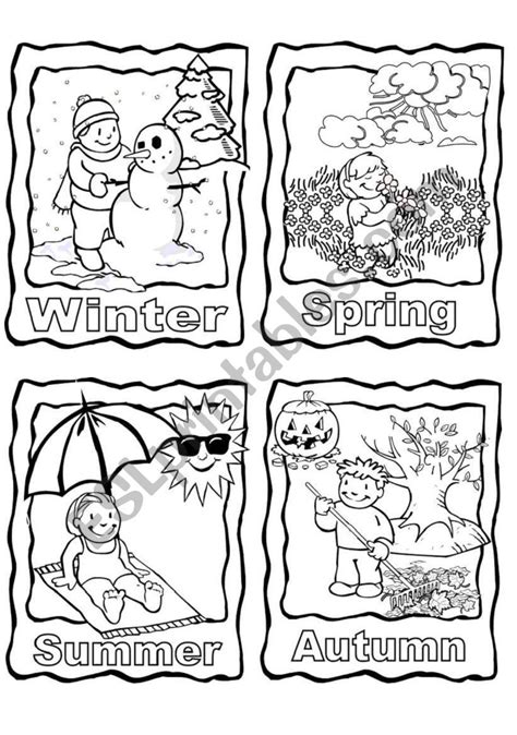 The 4 Seasons Esl Worksheet By Sue