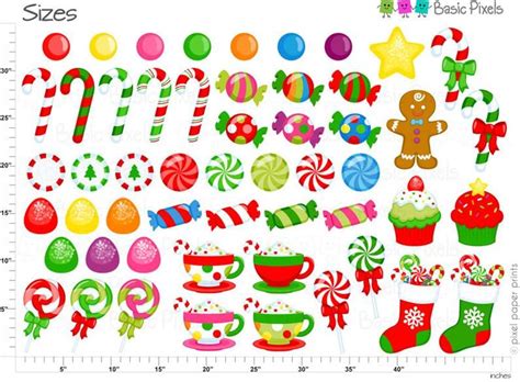 Christmas Candy Clipart Digital Clip Art Christmas Etsy México