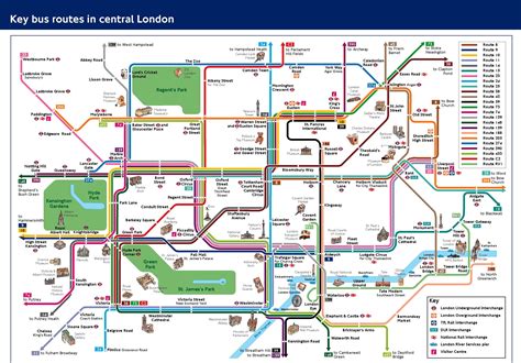 Schematic Map London Bus Map London Tourist Map London Tourist