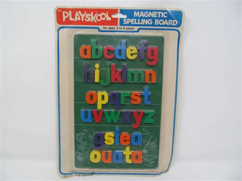 Playskool 1976 Magnetic Spelling Letter Board Unopened Etsy