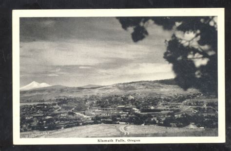 Klamath Falls Oregon Birdseye View Vintage Postcard Ebay
