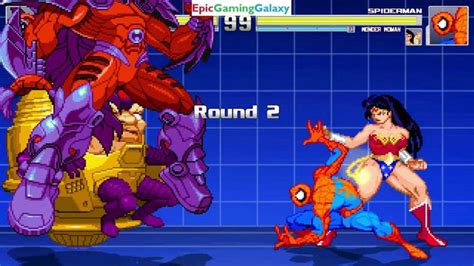 Spider Man And Wonder Woman Vs Onslaught And Modok In A Mugen Match Battle Fight This Video