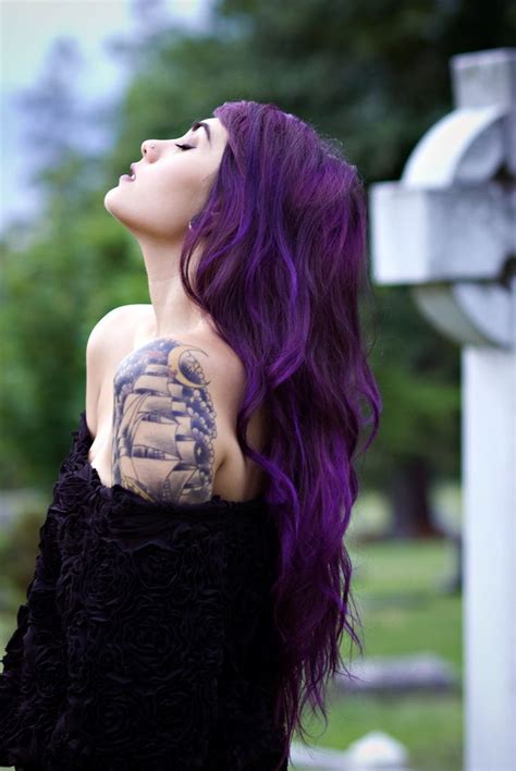 tattooed girls updated daily hair color purple hair styles cool hairstyles