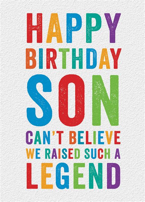 Send a birthday greeting card to your son that will leave a lasting impression. Happy Birthday Son