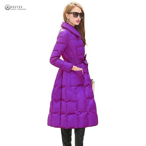 2017new Women Down Coat Fashion Warm White Duck Down Jacket Pure Color