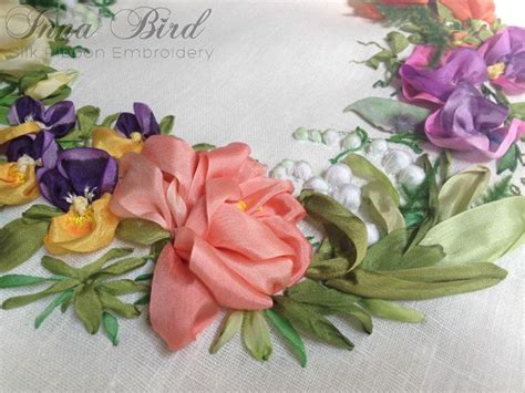 Circle Of Love Silk Ribbon Embroidery Designed By Inna Bird Etsy