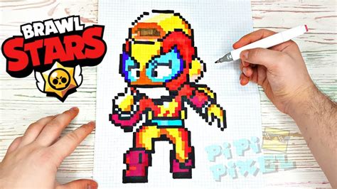 Hi, i upload videos of coloring drawings. MAX из BRAWL STARS РИСУНКИ ПО КЛЕТОЧКАМ - PIXEL ART макс ...
