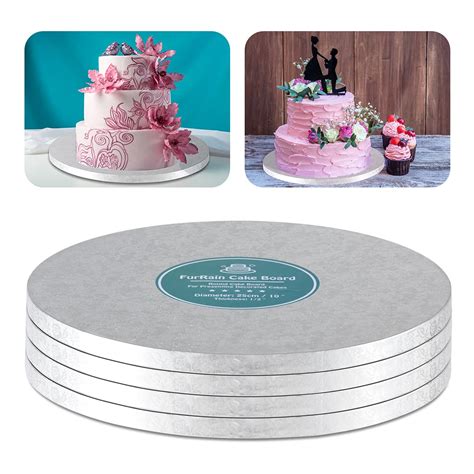 Buy Cake Drums Round Silver Cake Boards With 12 Inch Thick Smooth