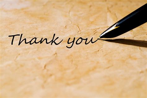 Writing a simple thank you card is an easy and thoughtful way to really let someone know how thankful you are. The Inscription Thank You On Old Paper Stock Photo ...