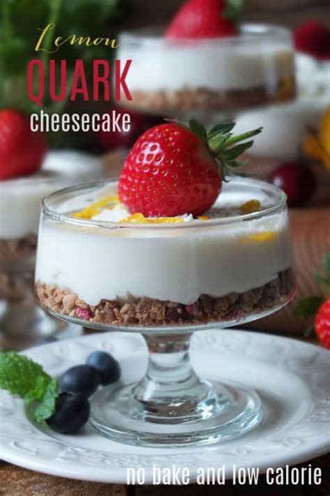 These are substitutes for the original desserts and the point of these desserts. Low Calorie No Bake Lemon Quark Cheesecake Recipe #quark # ...